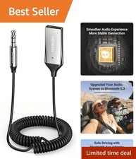 Compact Bluetooth 5.3 Aux Receiver - High-Fidelity Music Streaming & Calling picture