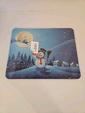 Christmas Snowman Computer Mouse Pad 8x10 In. Holiday Themed Mouse Pad picture