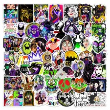 Villain Witch Stickers for Water Bottles 50pcs Halloween Cartoon Movie Brown picture