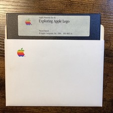 Apple Presents The IIc Exploring Apple Logo 1984 Vintage Software Floppy Disk picture