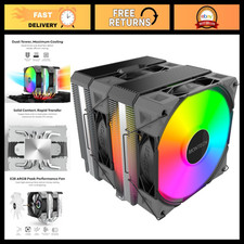 ARGB Dual-Tower CPU Air Cooler, 6 Heat Pipes, 2 Fans, High Performance, Black picture
