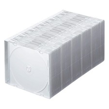 Sanwa Supply Slim Blu-ray DVD CD Case 50 Pack White FCD-PU50MWN2 Japan Import picture