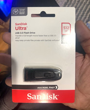 SanDisk Ultra 512GB USB 3.0 Flash Drive 130MB/s Read Black Password Protect picture