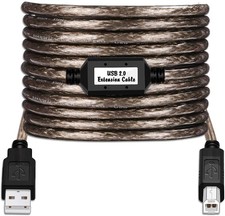 USB 2.0 Printer Cable 50ft/15M - A-Male to B-Male High Speed Cable- 2 Sets. picture