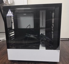 (4 FANS) NZXT CA-H510i-W1 Compact ATX Mid-Tower Gaming Case - Matte White USED picture