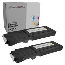 2PK YELLOW 593-BBBR Laser Toners for Dell C2660DN C2665dnf HIGH Yield Cartridge picture