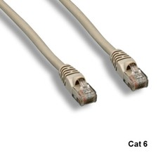 KNTK Gray 10ft Cat6 UTP Patch Cord 24AWG 550MHz Panel Router Networking RJ45 picture