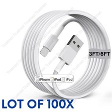 100X Lot Fast Charger Cable Heavy Duty For iPhone 13 12 11 XS XR 8 Charging Cord picture