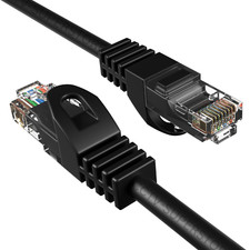 2 pcs 25FT Cat5e Ethernet Cable RJ45 UTP LAN Patch Cord Gaming Xbox PS4 Black picture
