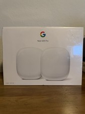 NEW Google Nest Wifi Pro Wi-Fi 6E Mesh Router 2 Pack Snow GA03689-US Sealed picture