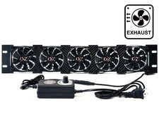 2U Rackmount Cooling Exhaust Fan Panel Quiet High-Airflow 19