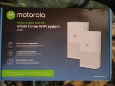 Motorola MH7022 2-Pack AC2200 Tri-Band Mesh Whole Home WiFi System New Open Box picture