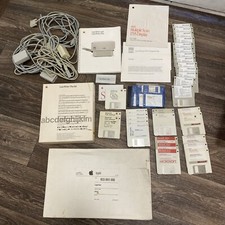 VINTAGE 1980s APPLE LOT 34 FLOPPY DISK/ LaserWriter Kit/Paper Cassette - Manuals picture