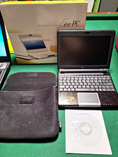 ASUS Eee PC Netbook 12GB (4 + 8) SSD 1GB RAM Windows XP Black w/ Case & Disc picture