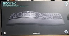NIB Logitech ERGO K860 Split Ergonomic Wireless Keyboard w/ Wrist Rest - Black picture