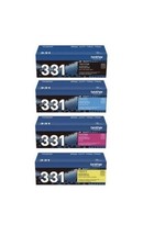 4-Pack GENUINE BROTHER OEM TN331 Blk TN331C TN331Y TN331M TONER SET picture