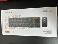 Foldable Keyboard and Mouse, XKM01 True Full-Size Folding Keyboard Mouse Gray picture