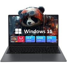 Auusda 15.6'' light gaming laptop AMD R7 5825U 32GB RAM 1TB SSD W11 PRO TypeC picture