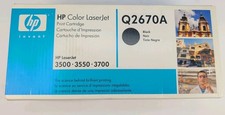 Q2670A HP Color LaserJet Black Print Cartridge 3500 3550 3700 Genuine New picture