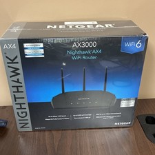 NETGEAR Nighthawk AX4 AX3000 WiFi 6 Dual-Band Router, 4 LAN RAX40-100NAS picture