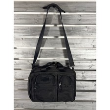 Tumi T-Pass Black Ballistic Nylon Expandable Laptop Briefcase Messenger Bag picture