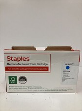 Staples Reman Toner Cyan Standard Yield Toner Cartridge Replacement For HP654A picture
