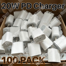 100x Lot 20W USB Type C Power Adapter Fast Charger Cube Block For iPhone Android picture