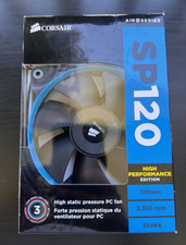 Corsair Air Series SP120 120mm Case Fan 2350 RPM 62.74 CFM 3-Pin Blue LED 2 pack picture