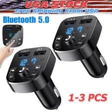 Bluetooth 5.0 Car Wireless FM Transmitter Adapter 2USB PD Charger AUX Hands-Free picture