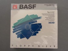 NEW SEALED Vintage BASF 2S/HD Two Sided Floppy Disks 5.25