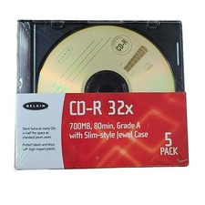 Belkin Slim Pack Cd R 32x 700 Mb 80 Minutes Video Audio Data Game Mp3 picture