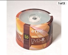 TDK DVD-R 50 Pack 1-16x 4.7GB/GO Recordable Writable Discs Spindle New Sealed  picture