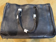 Piel Leather Black Briefcase Laptop Tote Luxury picture