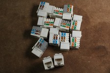 Assortment of Construct Pro Cat6 & Cat5 (RJ-45) Keystone Jack (13ct, white)#371 picture