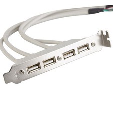 Dual 9pin Motherboard Header to USB 2.0 4-port Expansion Panel PCIe Rear Bracket picture