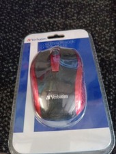 Verbatim 98106 Corded Notebook Optical Mouse Wired USB BLACK for PC or MAC NIP  picture