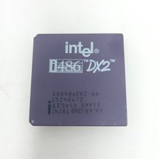 Intel i486 DX2-66 A80486DX2-66 SX911 66MHz Vintage CPU Framatome Carrier picture