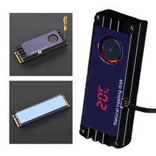 Metal M2 SSDHeatsink Cooler Temperature OLED Display For M.2 2280 NVME SSD Solid picture