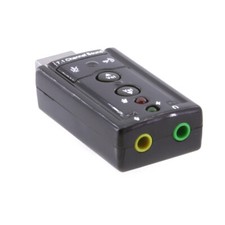 Mini USB 2.0 3D Virtual 7.1 Channel External Audio Sound Card Adapter Black picture