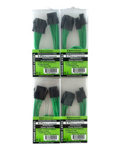 8-Pin M-F Motherboard Power Extension Cable Sleeved 9.8in *LOT OF 4* picture