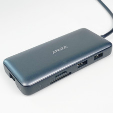 Anker PowerExpand 8-in-1 USB-C PD Media Hub Dual 4K HDMI 100W Gray Dock picture