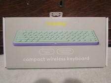 New Heyday Purple/Teal Compact Wireless Keyboard Bluetooth picture