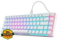 RK ROYAL KLUDGE RK68 65% Keyboard Red Switch White picture
