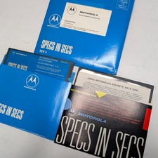 x2 Lot Vtg 1988 Motorola Specs in Secs Rev 4 Selector Guide 5.25 Floppy Disks picture