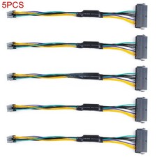 24-Pin to 8-Pin 18AWG ATX Power Supply Adapter Cable for Dell Inspiron 3670 5pcs picture