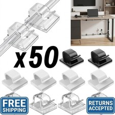 Self Adhesive Cable Clips Wire Holder Cord Organizer Desk Cable Drop Clamp picture