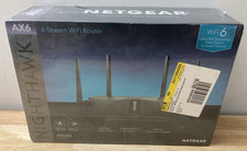 NETGEAR AX5200 Nighthawk 6-Stream Dual-Band Wi-Fi Router Black (Factory Sealed) picture