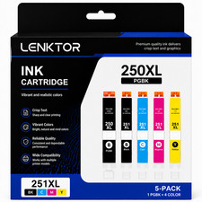 CLI-251XL 4PK PGI-250XL 1PGBK 1BK 1C 1M 1Y Ink MG5550 MG5600 MG6620 MG7120 MX720 picture