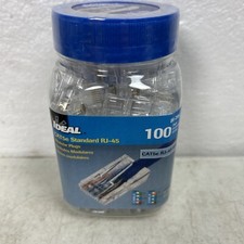 Ideal 86-396J CAT5e Standard RJ-45 8P8C Modular Plugs, 100 Pcs Jar NEW Sealed picture