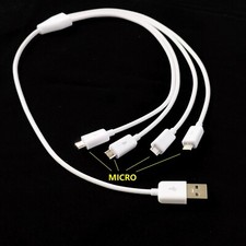 0.5meter USB A 2.0 Male to 4 x Micro USB 5 Pin Male Splitter Charging Cable picture